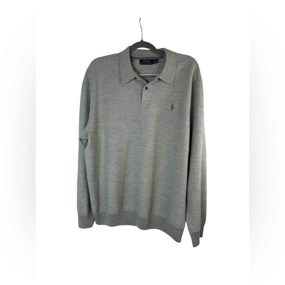 Polo Ralph Lauren men’s gray lightweight polo sweater size XL